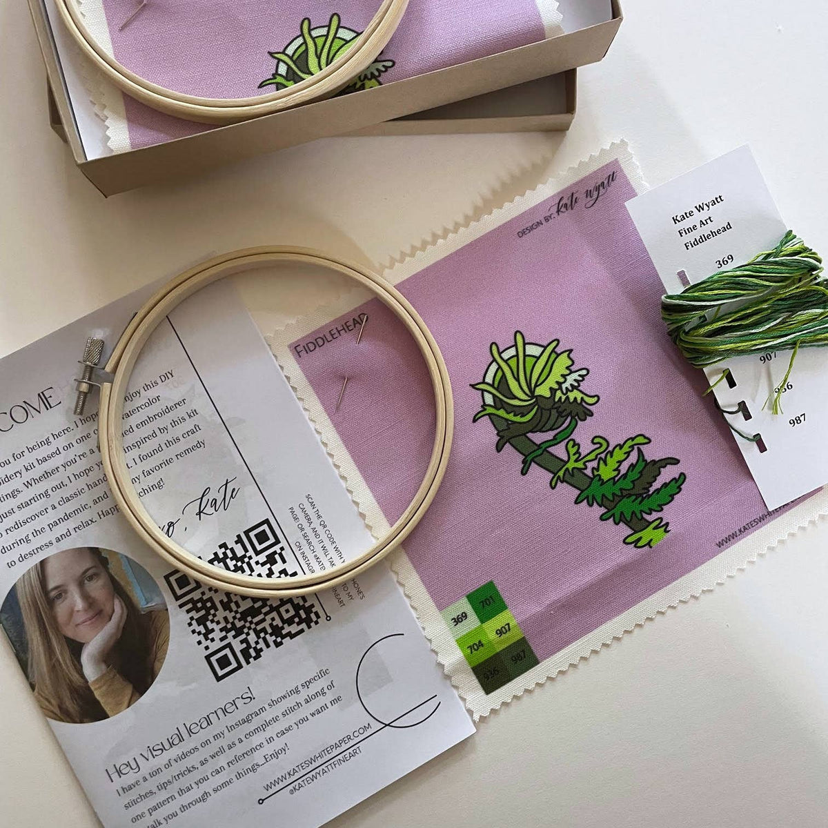 DIY Embroidery Kit - Fiddlehead (5")