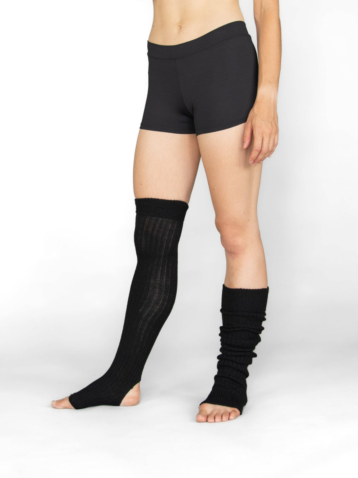 Short Stirrup Leg Warmers: BURGUNDY / 1SIZ