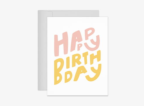 Birthday Big Letters Card