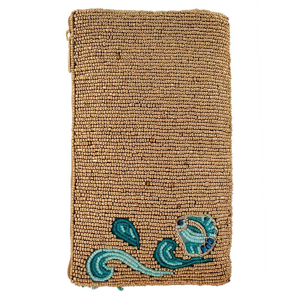 Bolso bandolera para móvil con cuentas de velero y temática oceánica "Sail Away"