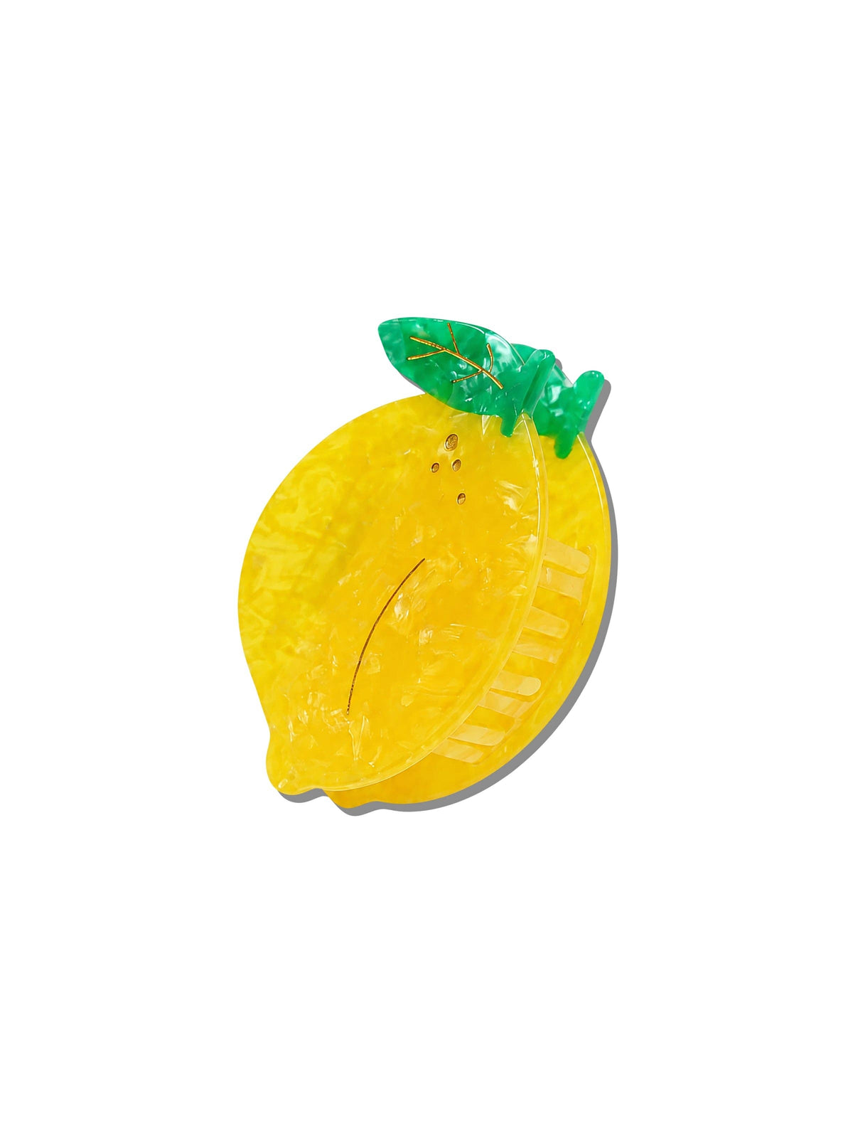 Pince à cheveux citron peinte à la main | Écoresponsable
