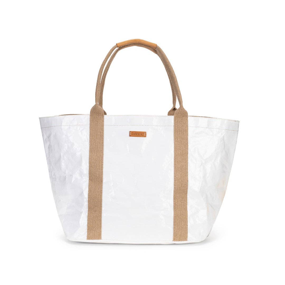 SAC CABAS GIULIA GLOSSY : Cachemire brillant / Grand