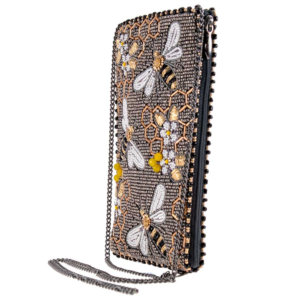 Bolso bandolera para móvil con abejas de cuentas Bee Awesome