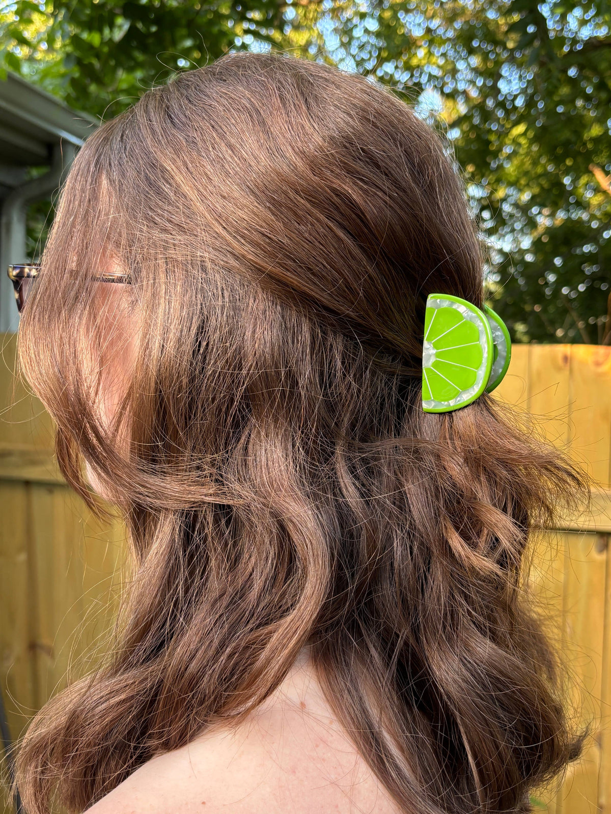 Lime Claw Clip // Cellulose Acetate 