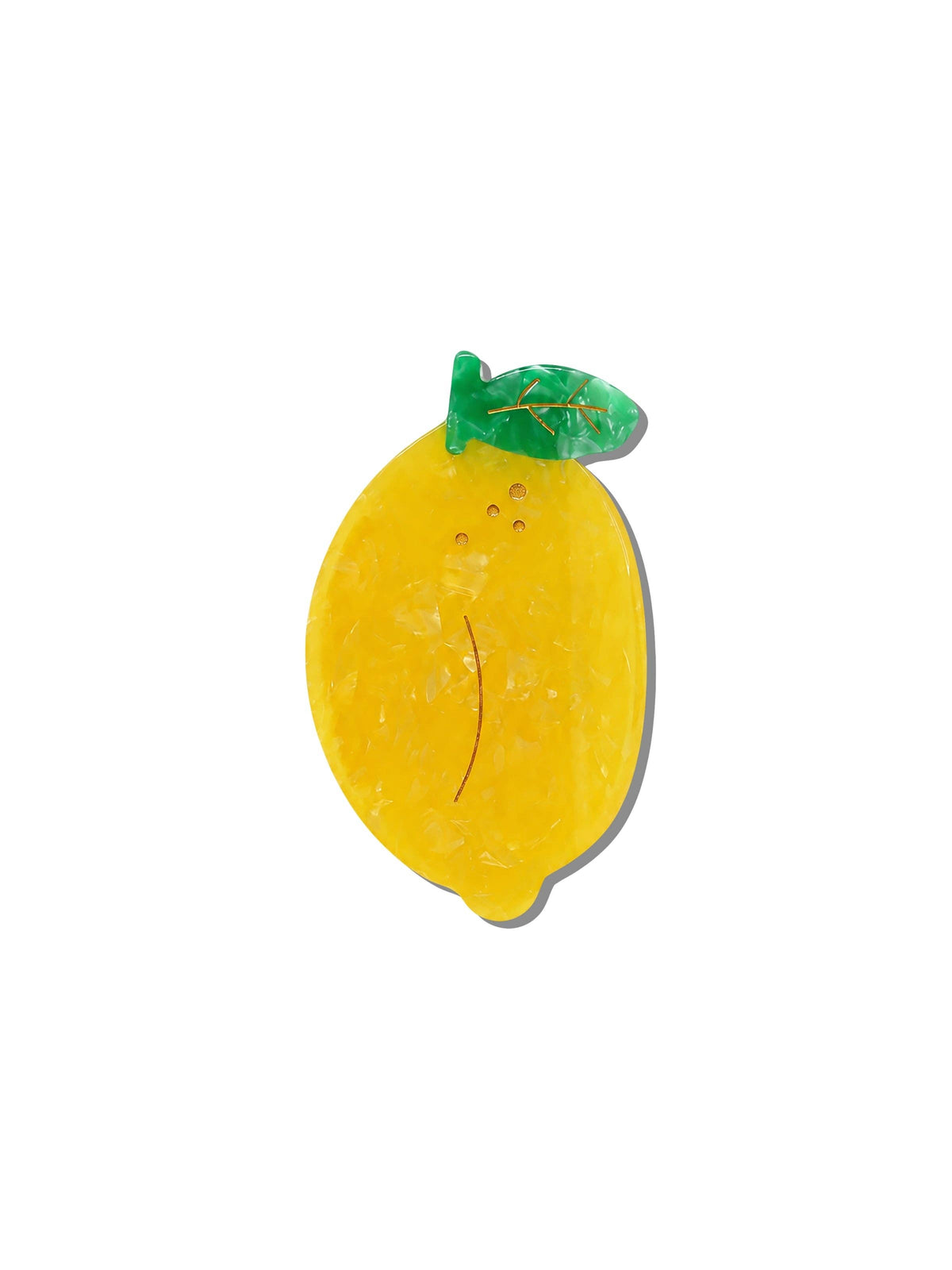 Pince à cheveux citron peinte à la main | Écoresponsable