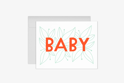 Carte Baby Line Feuilles