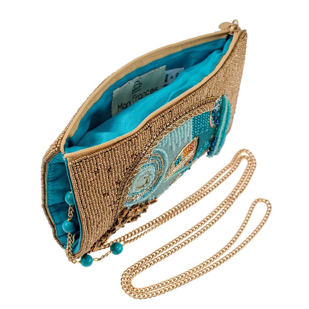 Bolso bandolera para móvil con cuentas de velero y temática oceánica "Sail Away"