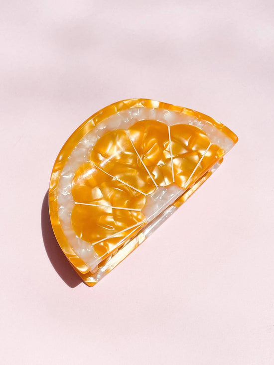 Orange Slice Claw Clip // Cellulose Acetate 