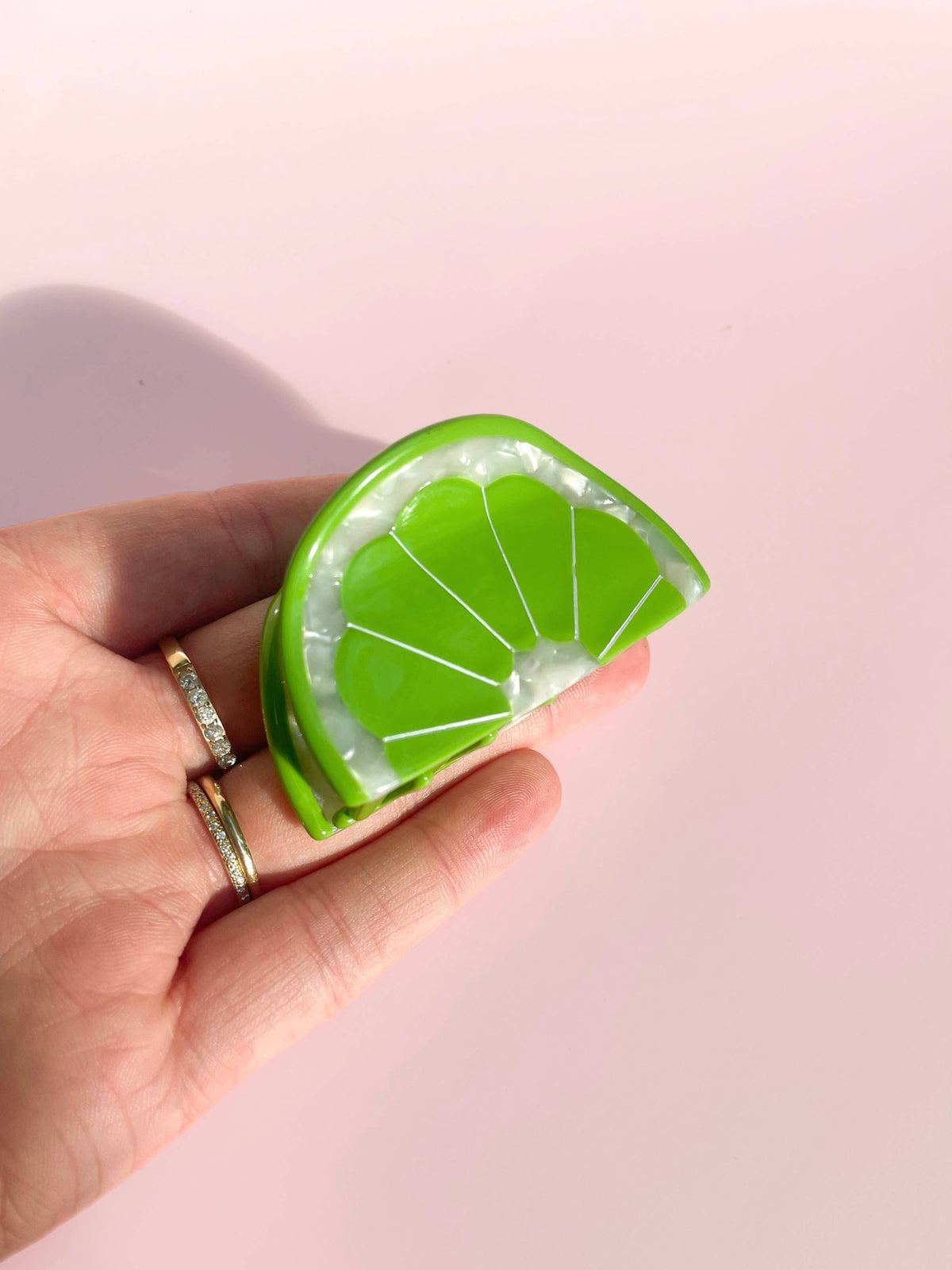 Lime Claw Clip // Cellulose Acetate 
