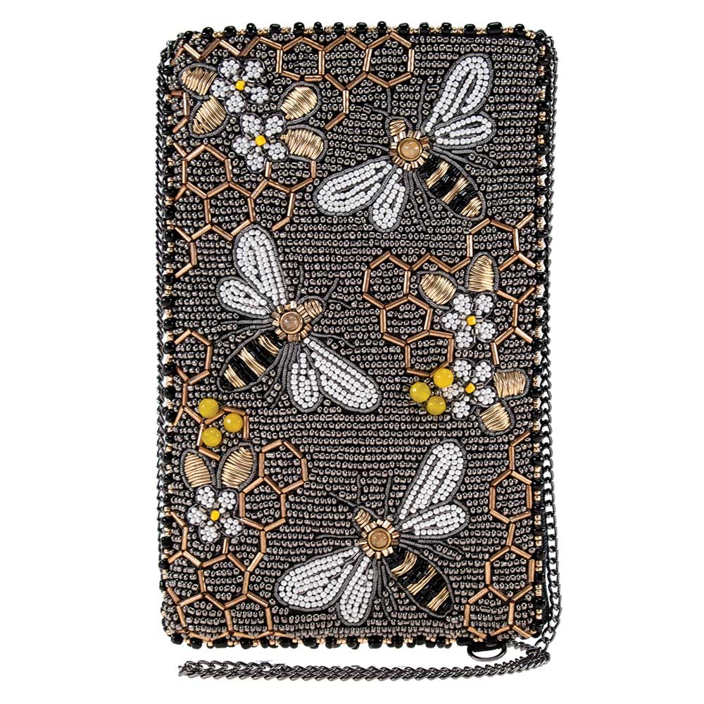 Bolso bandolera para móvil con abejas de cuentas Bee Awesome