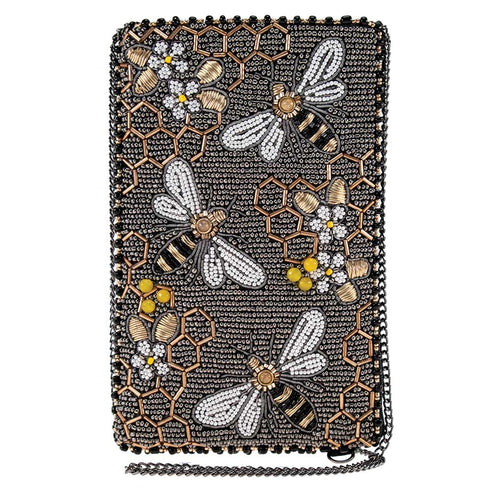 Bolso bandolera para móvil con abejas de cuentas Bee Awesome