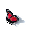 Hand-painted Lucky Monarch Butterfly Claw Hair Clip | Eco-Friendly: Red