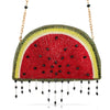 Hello Watermelon Beaded Fruit Slice Crossbody Handbag