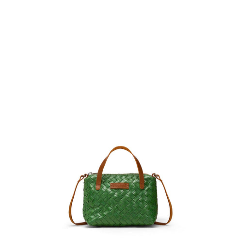 SAC BANDOULIÈRE GEMMINA : Vert tressé