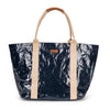 GIULIA GLOSSY TOTE BAG: Glossy Blue / Large