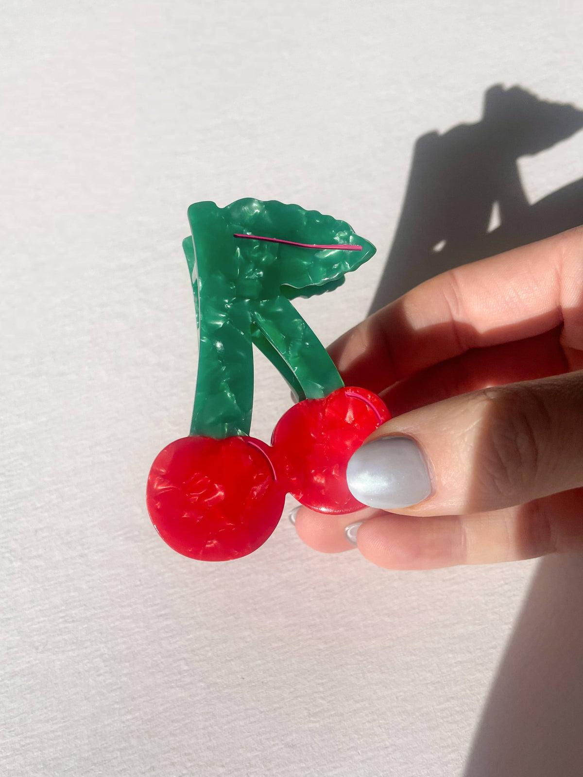 Cherry Claw Clip // Cellulose Acetate 