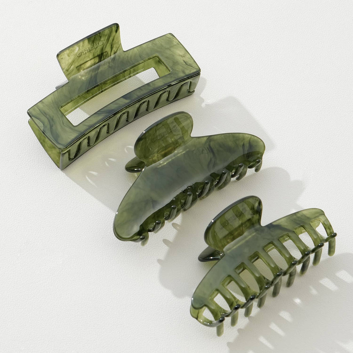 Vert jade grande taille - Pinces à cheveux assorties : Assortiment