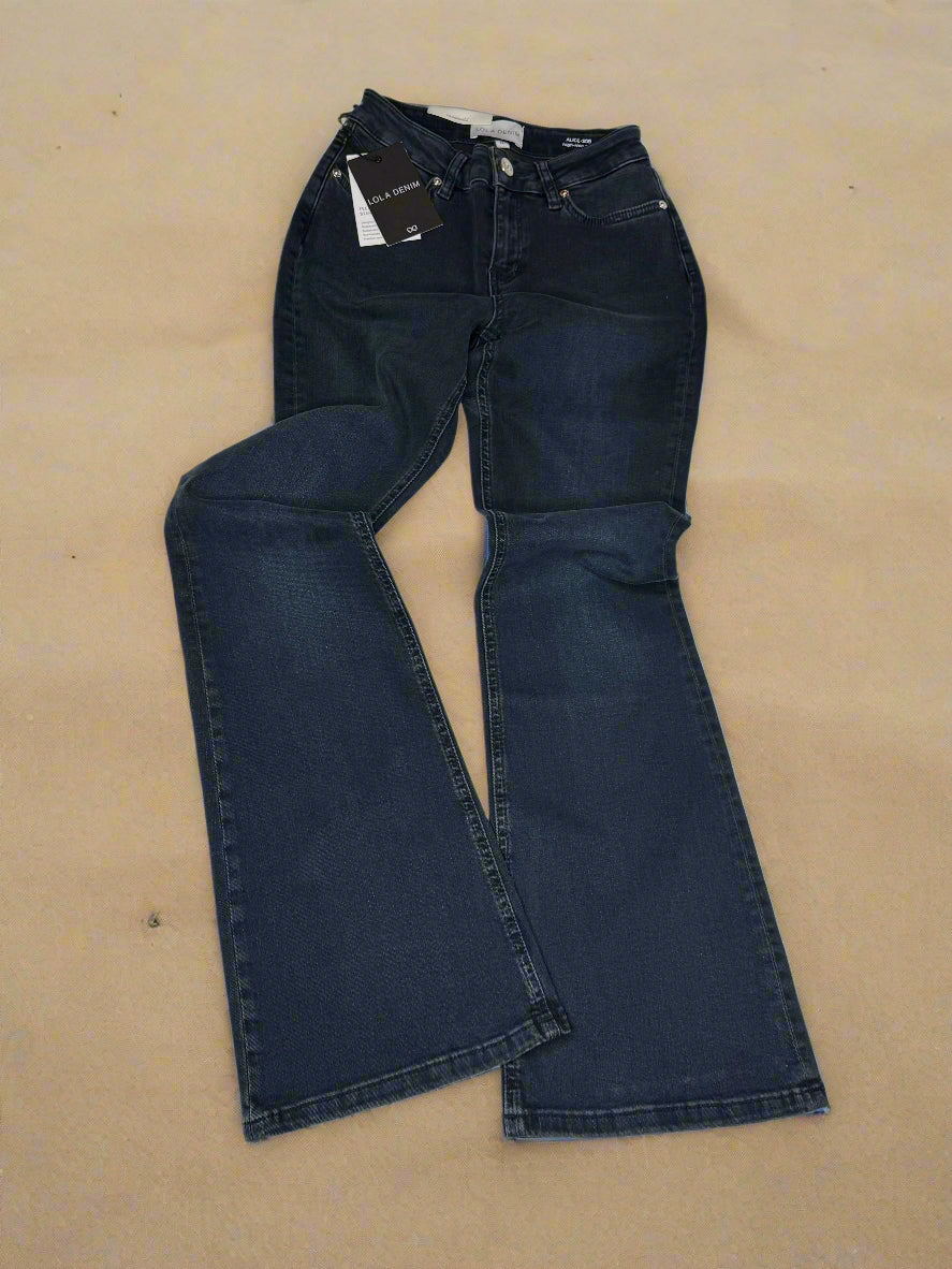 Alice High Rise Flare Shadow Blue