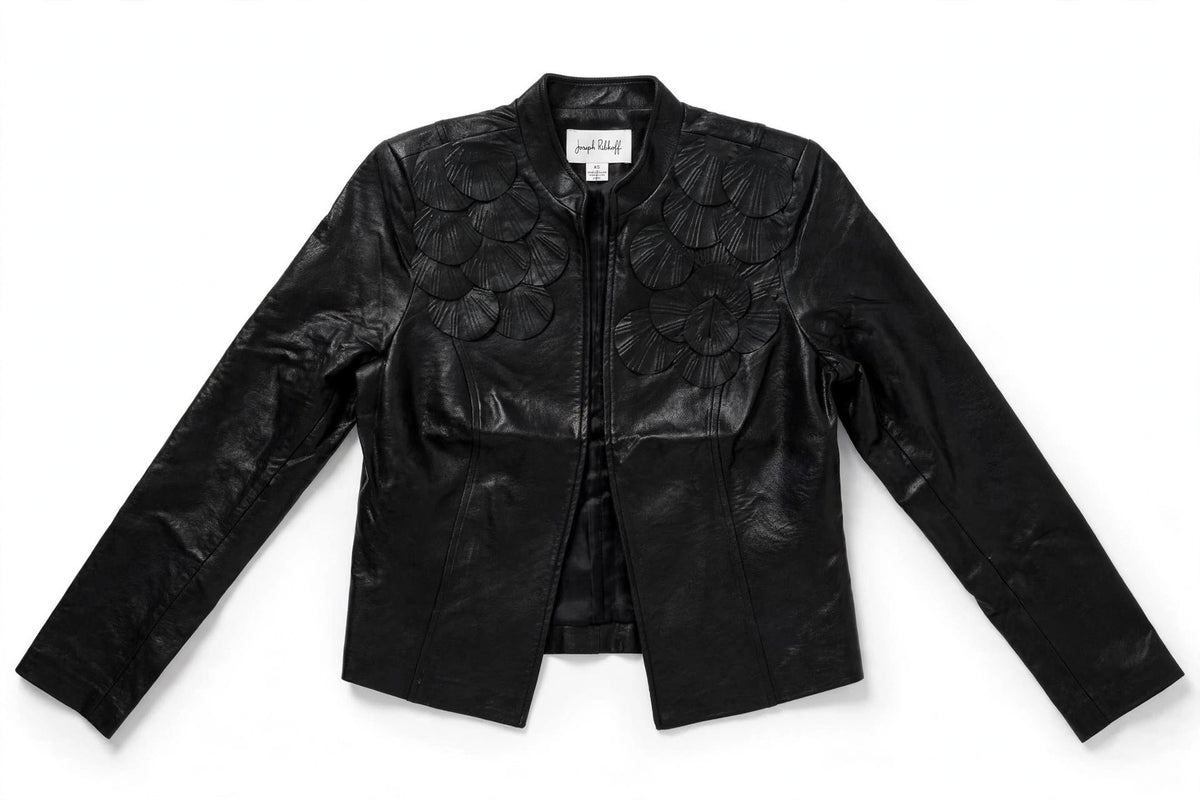 Appliqué Faux Leather Fall Jacket