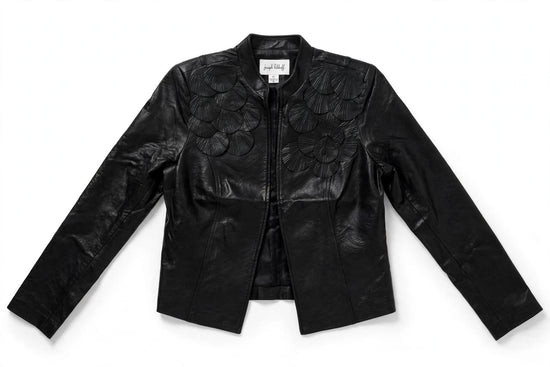 Appliqué Faux Leather Fall Jacket