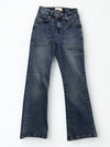 Pair of blue jeans on a white background