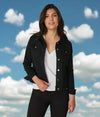 Gabriella Matte Black Jean Jacket