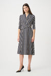Printed Silky Knit Fit and Flare Dress