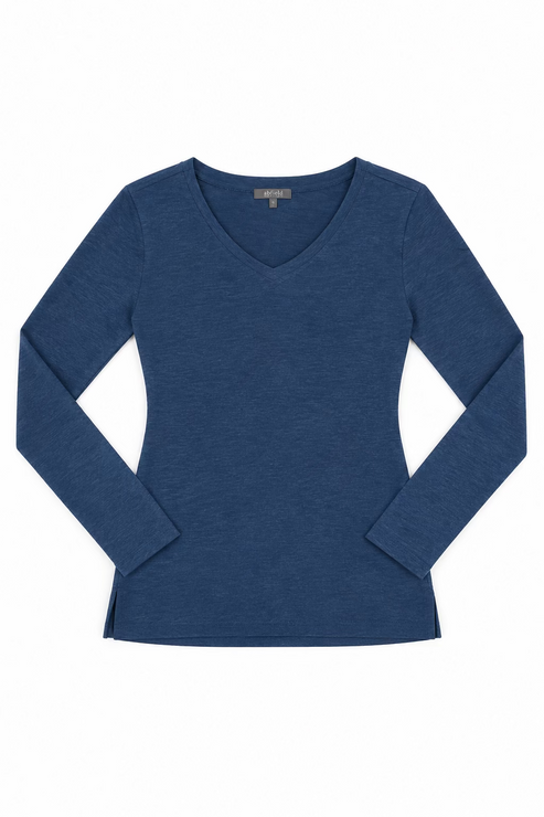 Cotton Pebble Seamed L/S Tee
