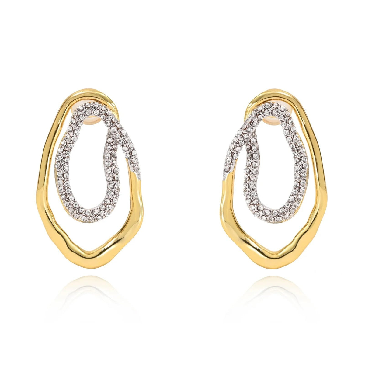Boucles d'oreilles Harper pavées