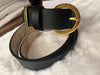 Gold Buckle and Loop Black Belt