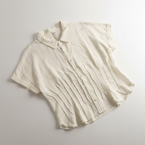 Embroidered Pleated Blouse