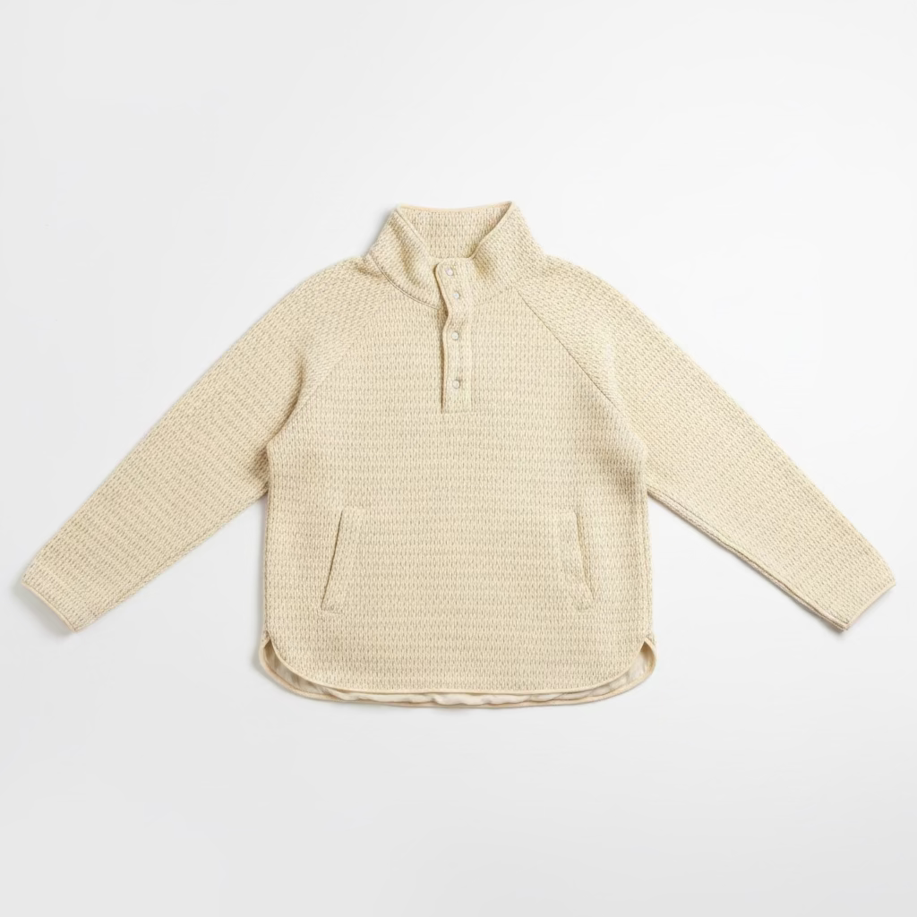 Pull à bouton-pression texturé Thea