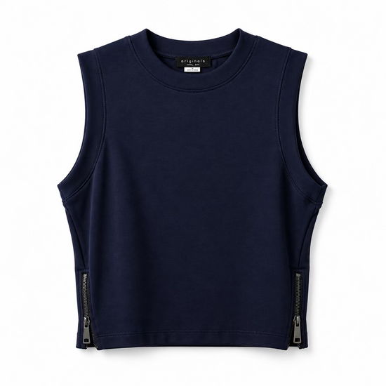 Zipper Scuba Tank Top