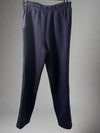 Navy sweatpants with racing stripe detail.