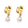 Jax Pearl Huggie Earrings