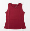 Red tank top on a white background