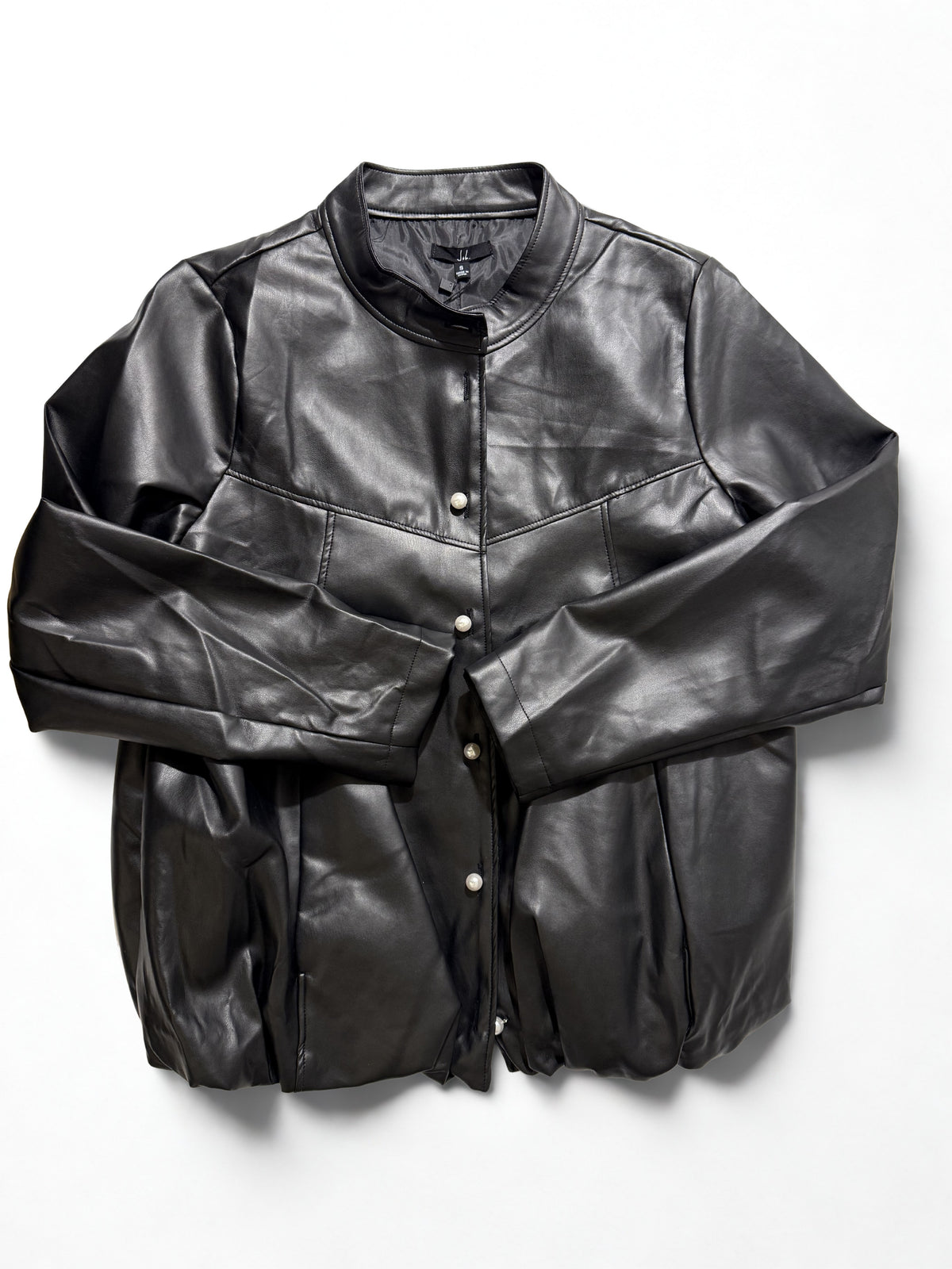 Veste Jae en cuir stretch ornée de perles