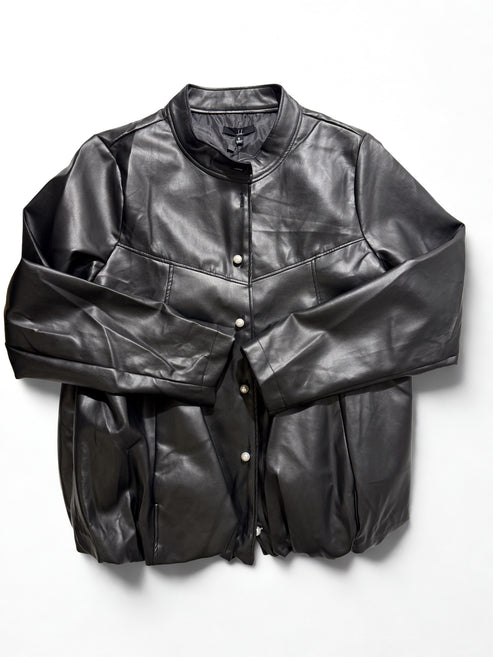 Veste Jae en cuir stretch ornée de perles