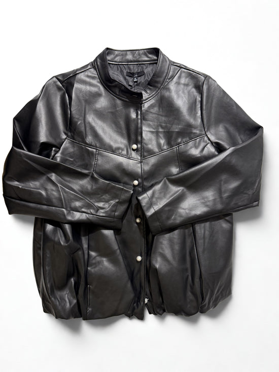 Jae Stretch Leather Pearl Jacket