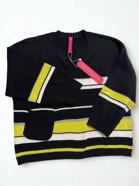 Side Pocket Stripe Sweater