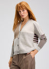 Textured Cardigan Gray Marl