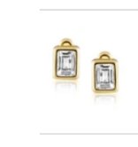 Laurel Bezel Stud in Gold