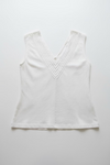White sleeveless top on a transparent background