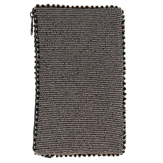 Bee Awesome Beaded Bumble Bees Crossbody Phone Bag