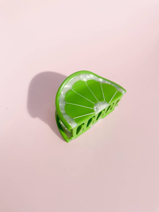 Lime Claw Clip // Cellulose Acetate 