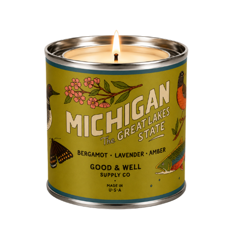 Michigan State Soy Candle : 1/2 Pint / Cotton Wick