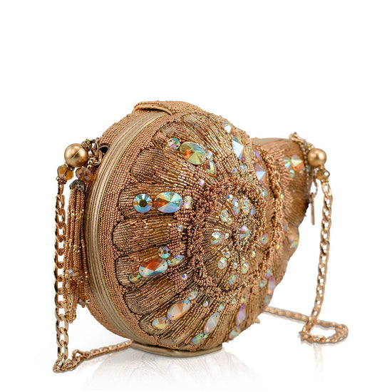 Gold Coast Sea Shell Shaped Crossbody Handbag