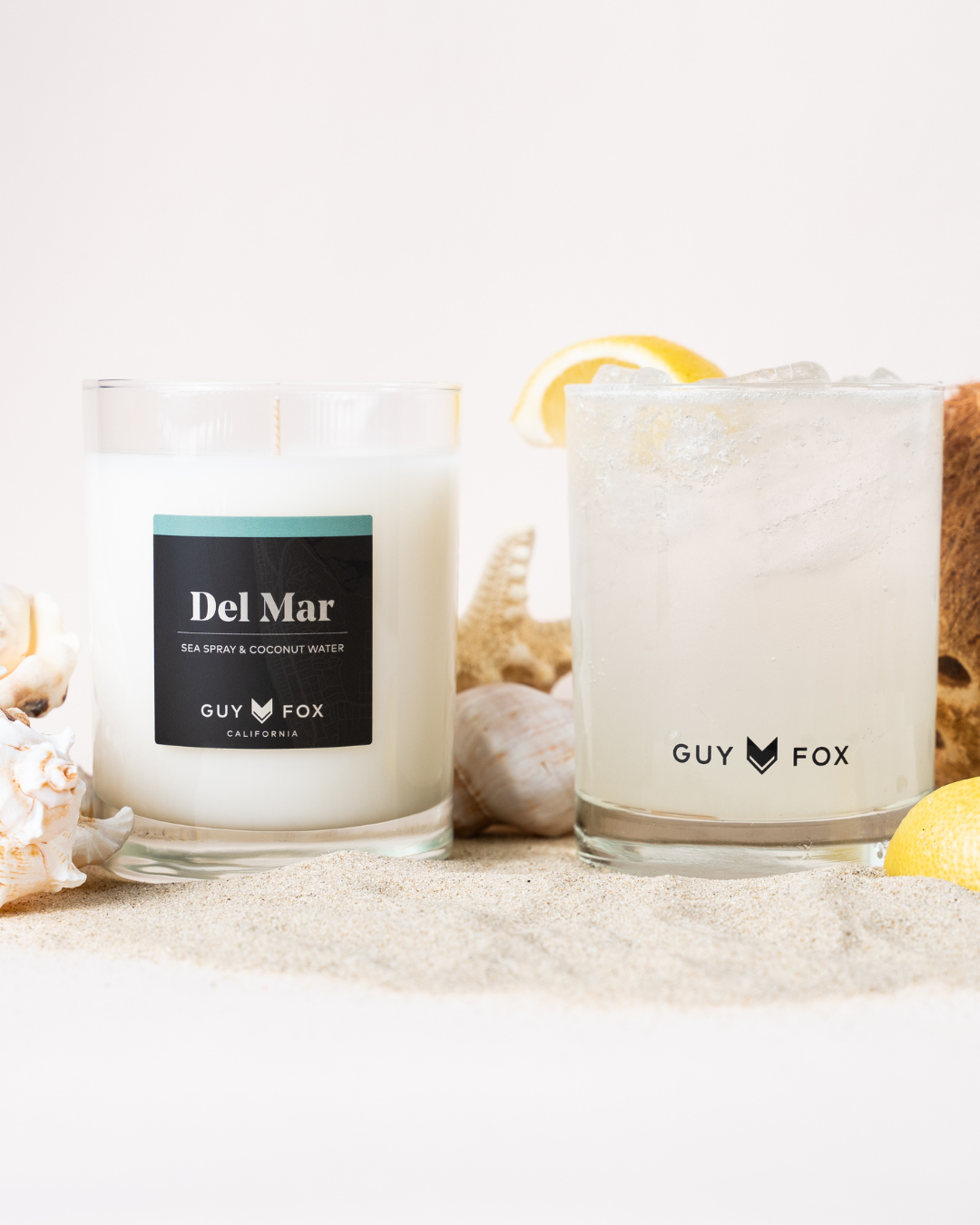Del Mar - Bougie pour homme réutilisable - Embruns marins et eau de coco