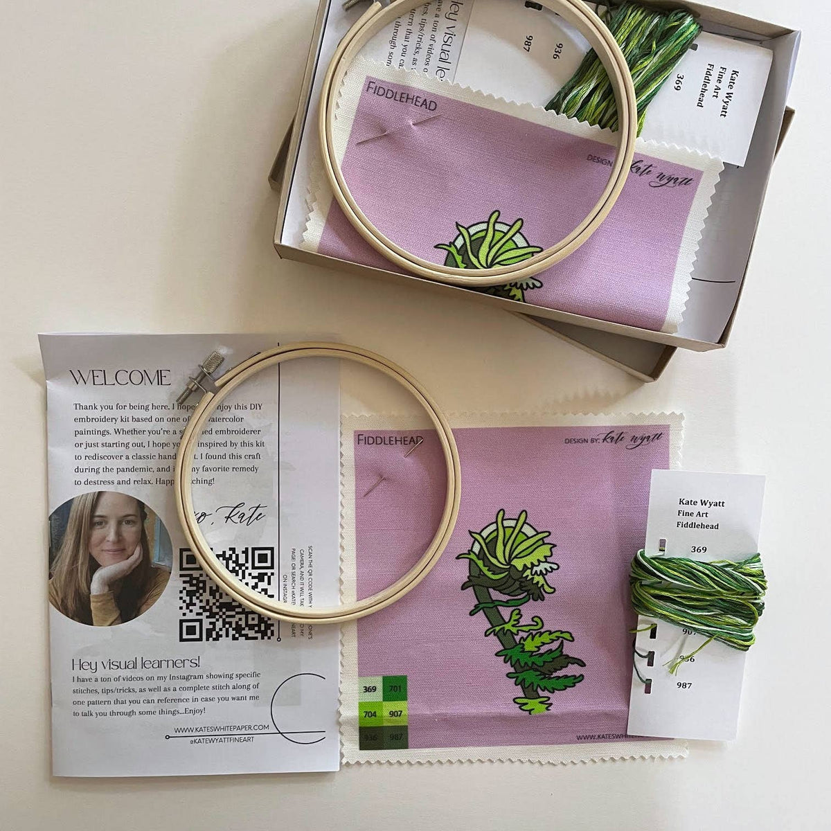 DIY Embroidery Kit - Fiddlehead (5")