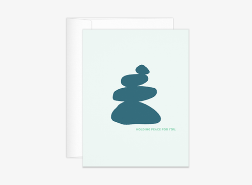 Cairn Holding Peace Card